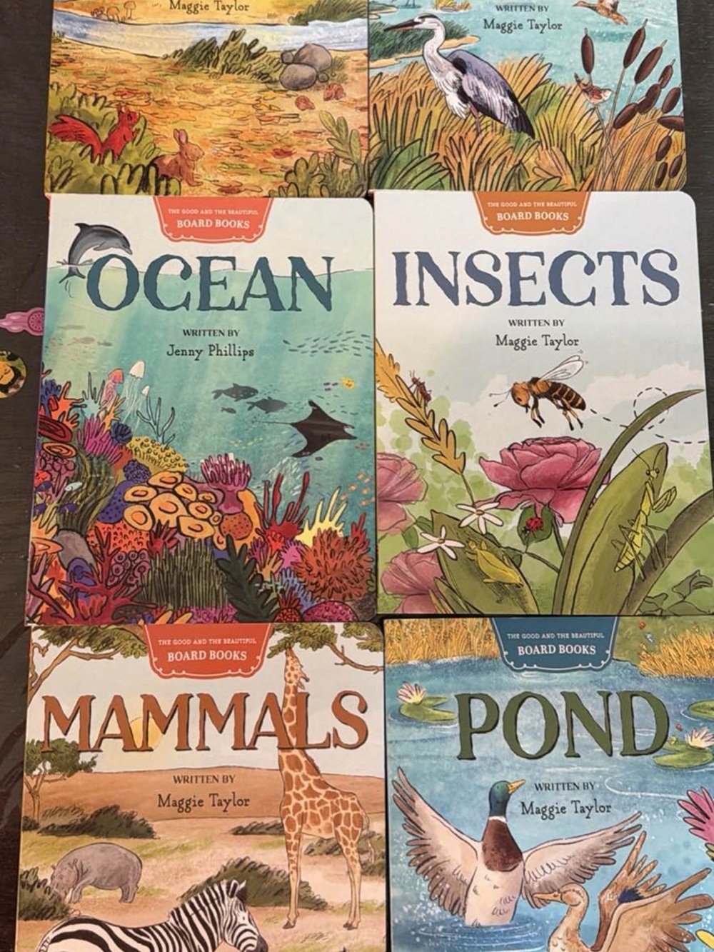 The Good and The Beautiful Board Books Set - Ocean, Insects, Mammals, Pond